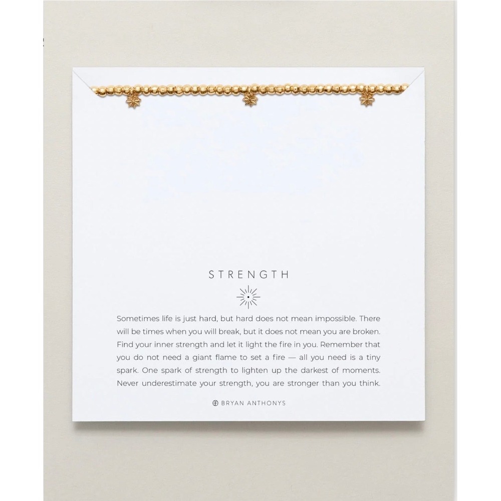 NWT Bryan Anthony's Strength Bracelet in Gold / Box & Dustbag Included /$74 MSRP